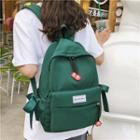 Paw Accent Label Appliqued Nylon Backpack