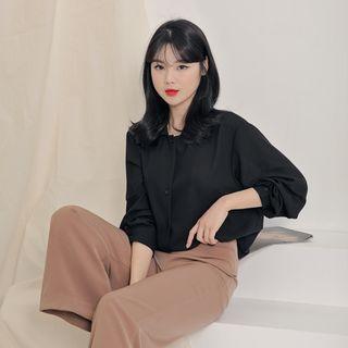 [lovb] Longline Crepe Shirt