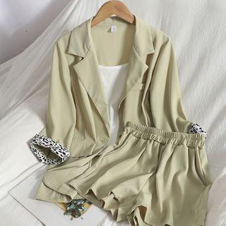Set: Blazer + Dress Shorts + Camisole Top