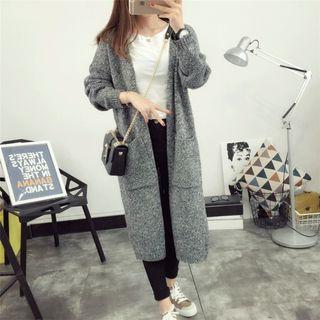 Open Knit Detail Long Cardigan
