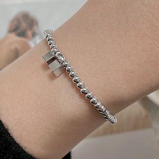 Cube Alloy Bracelet Silver - One Size