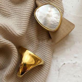 Shell Alloy Ring Shell - Gold - One Size