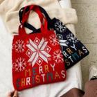 Christmas Themed Knit Tote Bag