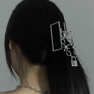 Lock Detail Hair Claw Silver - One Size