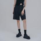 High Waist Stitch Wide Leg Shorts