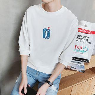 Printed 3/4-sleeve Sweatshirt