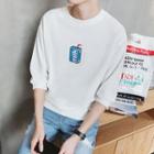 Printed 3/4-sleeve Sweatshirt
