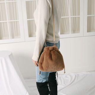 Faux-fur Bucket Cross Bag