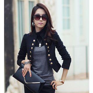 Cropped Open-front Jacket