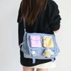 Color Block Crossbody Bag / Bag Charm / Set