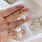 Non-matching Floral Drop Earring 1 Pair - Gold - One Size