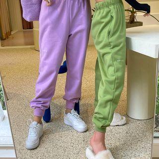 Colored Logo-embroidered Jogger Pants