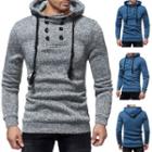 Double-breasted Knit Hoodie