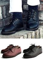 Faux-leather Lace-up Oxfords