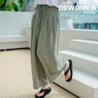 Plus Size Tie-waist Wide-leg Linen Pants