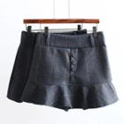 Plaid Ruffle Panel Skirt