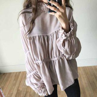 Plain Tiered Blouse