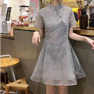 Short-sleeve Traditional Chinese A-line Dress