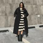 Faux-fur Lined Long Trench Coat