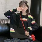 Cloud Print Sweater Black - One Size