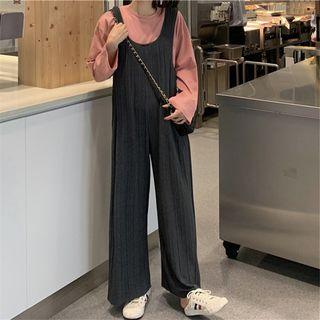 Drawstring Jumper Wide-leg Pants