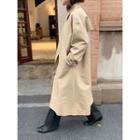 Hidden-button Loose-fit Trench Coat One Size
