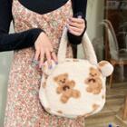 Bear Print Fleece Hand Bag