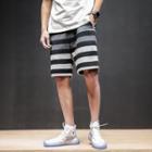Striped Knit Sports Shorts