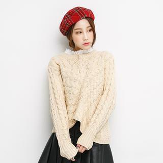 Round-neck Chunky Knit Top