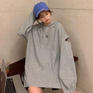Cutout Long Sleeve Hoodie