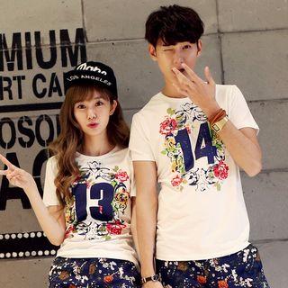 Couple Matching Number Short-sleeve T-shirt