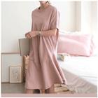 Round-neck Ruffle-hem T-shirt Dress