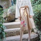 Angel Embroidered A-line Skirt