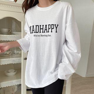 Plus Size Letter Boxy T-shirt