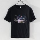 Short-sleeve Book Print T-shirt