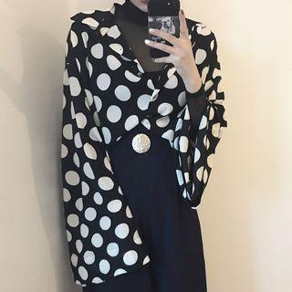 Dotted Bell Sleeve Shirt