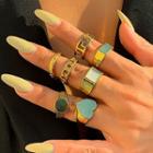 Set Of 7: Alloy Ring (various Designs)