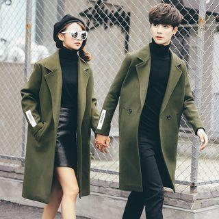 Couple Matching Single-button Tweed Coat