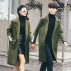 Couple Matching Single-button Tweed Coat