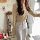 Round-hem Relaxed-fit Rib-knit Top