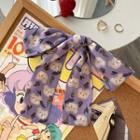Bear Print Hair Tie Purple - One Size