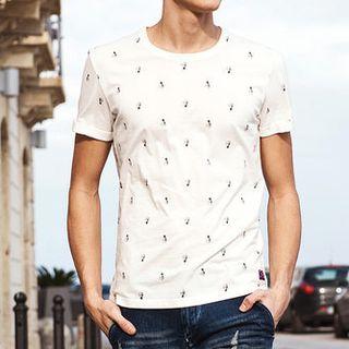 Print Short-sleeve Crewneck T-shirt