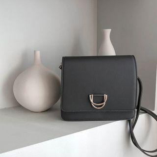 Buckle-detail Flap Shoulder Bag