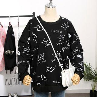 Crown Print Pullover