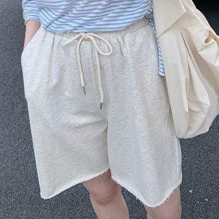 Drawstring Sweat Shorts Light Gray - One Size