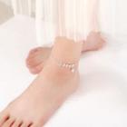925 Sterling Silver Bell Anklet 1 Pc - Silver - One Size