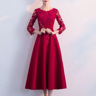 3/4-sleeve A-line Lace Cocktail Dress (various Designs)
