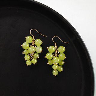 Grapes Bead Alloy Dangle Earring