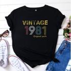 Vintage1981 Print Short-sleeve T Shirt