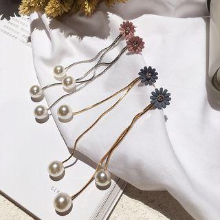 Pearl Floral Drop Earring
